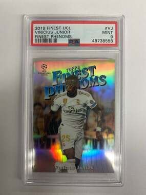 VINICIUS JUNIOR 2019-20 TOPPS CHROME UCL FINEST PHENOMS PSA 9